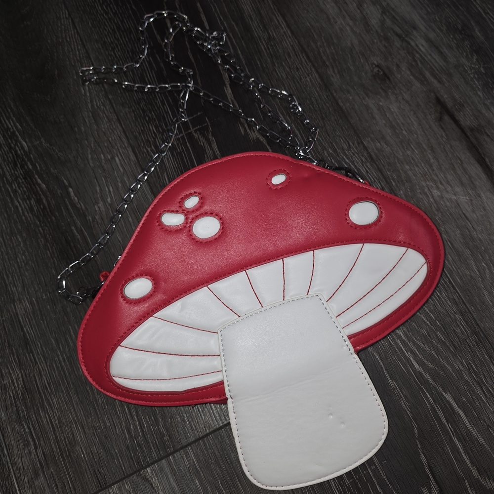 Red and White Mushroom-Shaped Women's Bag